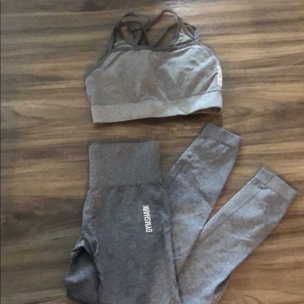 Gymshark Vital grey heather set - bra & le…
